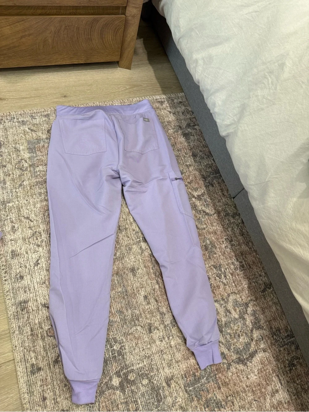 Figs Lavender V-neck Scrub Top and Pants